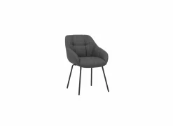 Eetkamerstoelen|Fauteuils|Stoel Navajo 57,5x65x85cm - stof - grijs