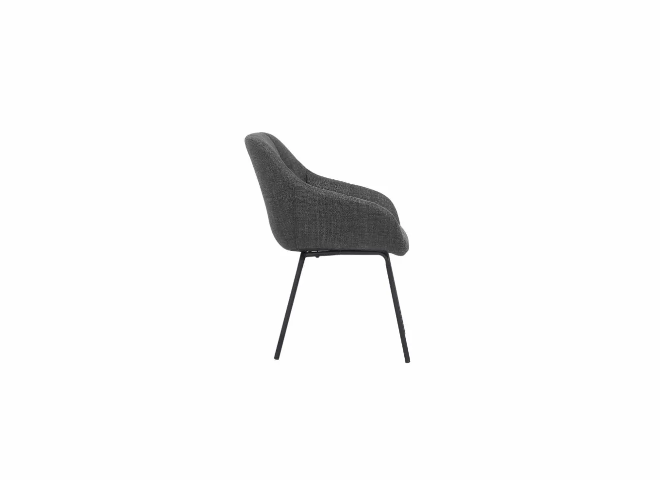 Eetkamerstoelen|Fauteuils|Stoel Navajo 57,5x65x85cm - stof - grijs