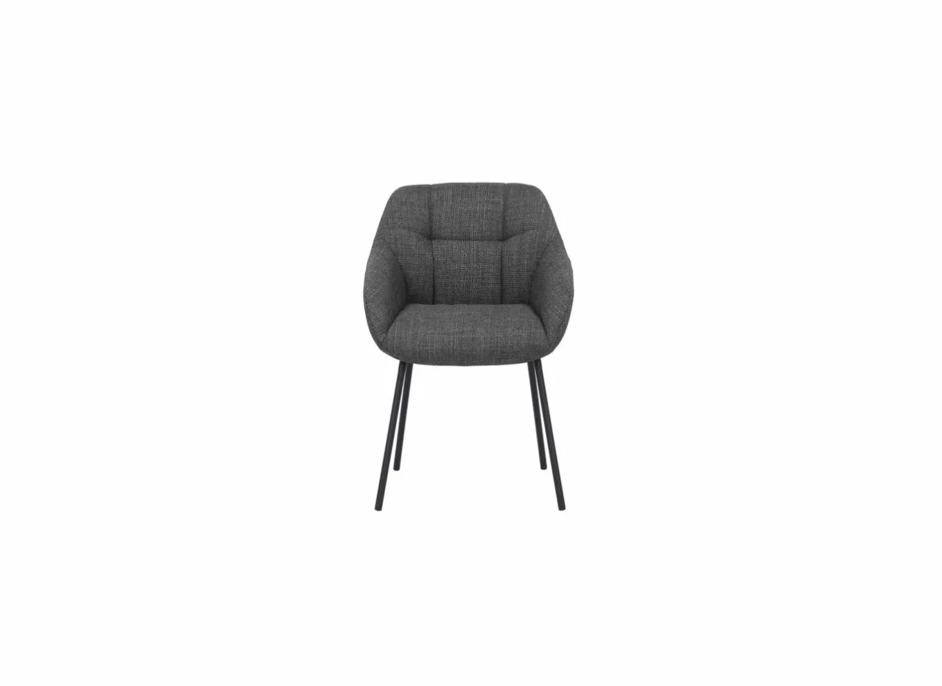 Eetkamerstoelen|Fauteuils|Stoel Navajo 57,5x65x85cm - stof - grijs