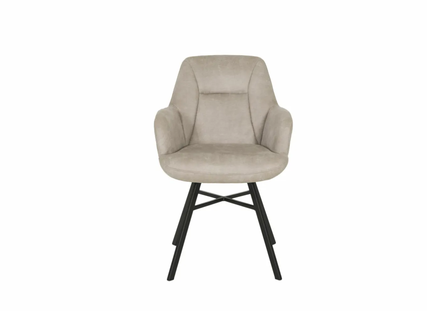 Eetkamerstoelen|Stoel Nelson 58x63x85cm - stof - toffee