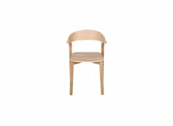 Stoel Ono 53,5x49,2x77cm - eik massief & fineer - witte eik- Eetkamerstoelen