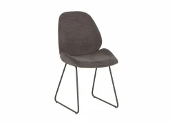 Stoel Patti 49x53x87cm - stof - antraciet- Keukenstoelen|Eetkamerstoelen