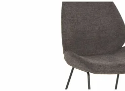 Stoel Patti 49x53x87cm - stof - antraciet- Keukenstoelen|Eetkamerstoelen