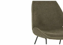Keukenstoelen|Eetkamerstoelen|Stoel Patti 49x53x87cm - stof - groen