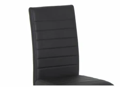 Stoel Quartz 45x43x98cm - lederlook - zwart- Eetkamerstoelen