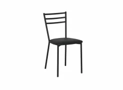 Perfecta Stoel Romy 46,5x55x81,5cm - stof/metaal - zwart- Keukenstoelen|Eetkamerstoelen