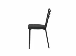 Perfecta Stoel Romy 46,5x55x81,5cm - stof/metaal - zwart- Keukenstoelen|Eetkamerstoelen