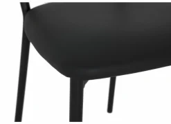 Perfecta Stoel Romy 46,5x55x81,5cm - stof/metaal - zwart- Keukenstoelen|Eetkamerstoelen