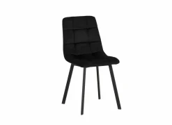 Stoel Runner 44x54x87cm - fluweel - zwart- Eetkamerstoelen