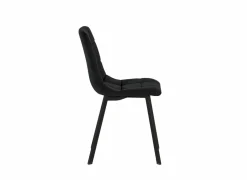 Stoel Runner 44x54x87cm - fluweel - zwart- Eetkamerstoelen