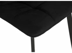 Stoel Runner 44x54x87cm - fluweel - zwart- Eetkamerstoelen