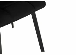 Stoel Runner 44x54x87cm - fluweel - zwart- Eetkamerstoelen