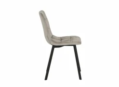 Stoel Runner 44x54x87cm - fluweel - taupe- Eetkamerstoelen