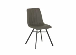 Stoel S190 45,5x56x87,5cm - lederlook - cappucino- Eetkamerstoelen