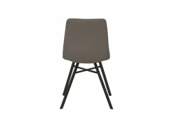 Stoel S190 45,5x56x87,5cm - lederlook - cappucino- Eetkamerstoelen