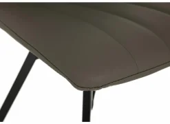 Stoel S190 45,5x56x87,5cm - lederlook - cappucino- Eetkamerstoelen
