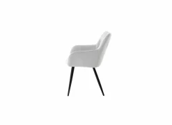 Eetkamerstoelen|Stoel Sallie 58x64x84cm - stof - lichtgrijs