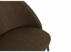 Eetkamerstoelen|Stoel Soda 54,50x60x82cm - stof - chocolade & nougat