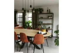 Stoel Speech 45x46x88cm - stof - cognac- Keukenstoelen|Eetkamerstoelen