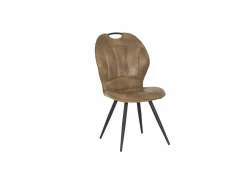 Eetkamerstoelen|Stoel ST1910 53x66x93.5cm - lederlook - cognac