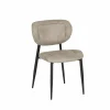 Stoel ST2408  52x61x84cm - stof - zand- Eetkamerstoelen