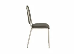 Perfecta Eetkamerstoelen|Stoel Sunny 44x54x89cm - lederlook - donker taupe