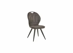 Stoel 53x57x94cm - microvezel - antraciet- Eetkamerstoelen