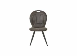 Stoel 53x57x94cm - microvezel - antraciet- Eetkamerstoelen