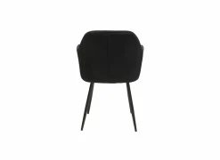 Eetkamerstoelen|Stoel 58x60x82cm - polyestervezel - zwart