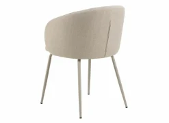 Stoel 55,5x55x79cm - stof - beige- Eetkamerstoelen