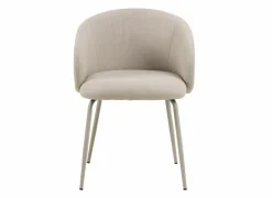 Stoel 55,5x55x79cm - stof - beige- Eetkamerstoelen