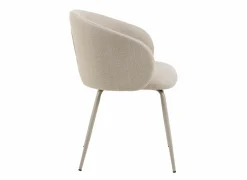Stoel 55,5x55x79cm - stof - beige- Eetkamerstoelen