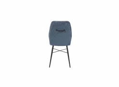 Stoel 45x50x91cm - stof - blauw- Eetkamerstoelen