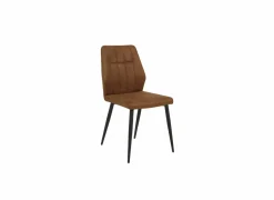 Stoel 47x55x89cm - stof - cognac- Eetkamerstoelen