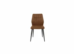 Stoel 47x55x89cm - stof - cognac- Eetkamerstoelen
