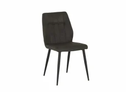 Stoel 47x55x89cm - stof - grijs- Eetkamerstoelen