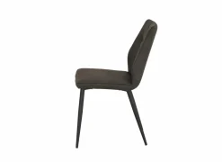 Stoel 47x55x89cm - stof - grijs- Eetkamerstoelen