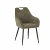 Eetkamerstoelen|Stoel 58x55x90cm - stof - groen