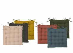 Stoelkussens & -Hoezen|Stoelkussens & -Hoezen|Stoelkussen 38x38cm - katoen - grijs