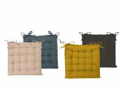 Stoelkussen 38x38cm - linnen - bruin- Stoelkussens & -Hoezen|Stoelkussens & -Hoezen