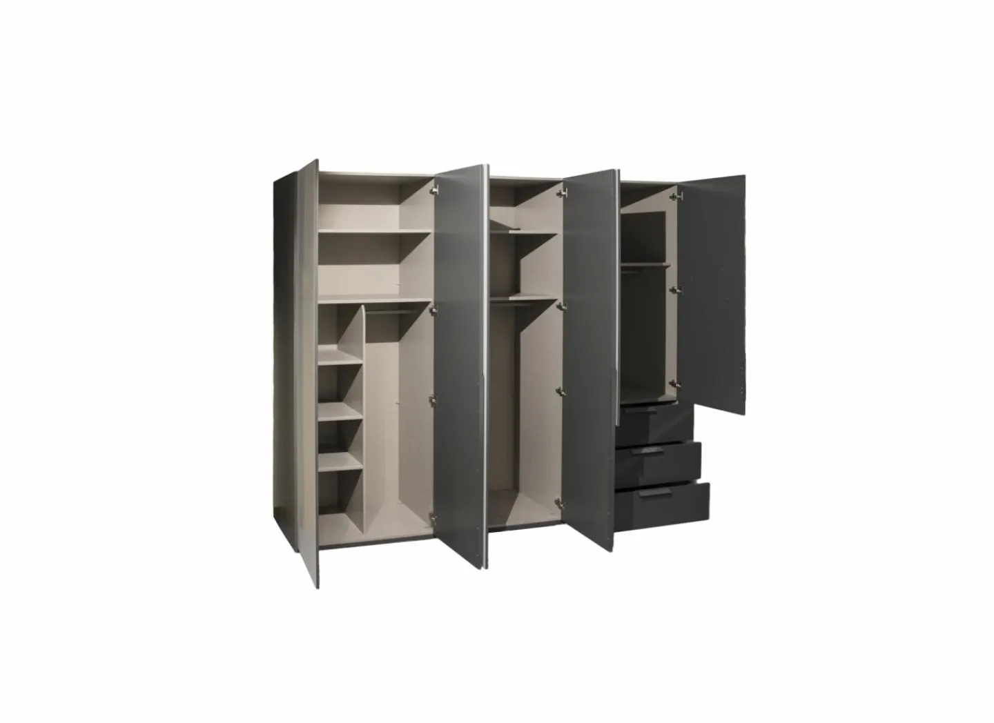 Systeemkast Orange 300cm - decor - grafiet- Dressing & Maatwerk|Draaideurkast