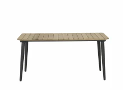 Tafel Brisk 160x90cm - teak massief & aluminium - naturel- Keukentafels|Eettafels