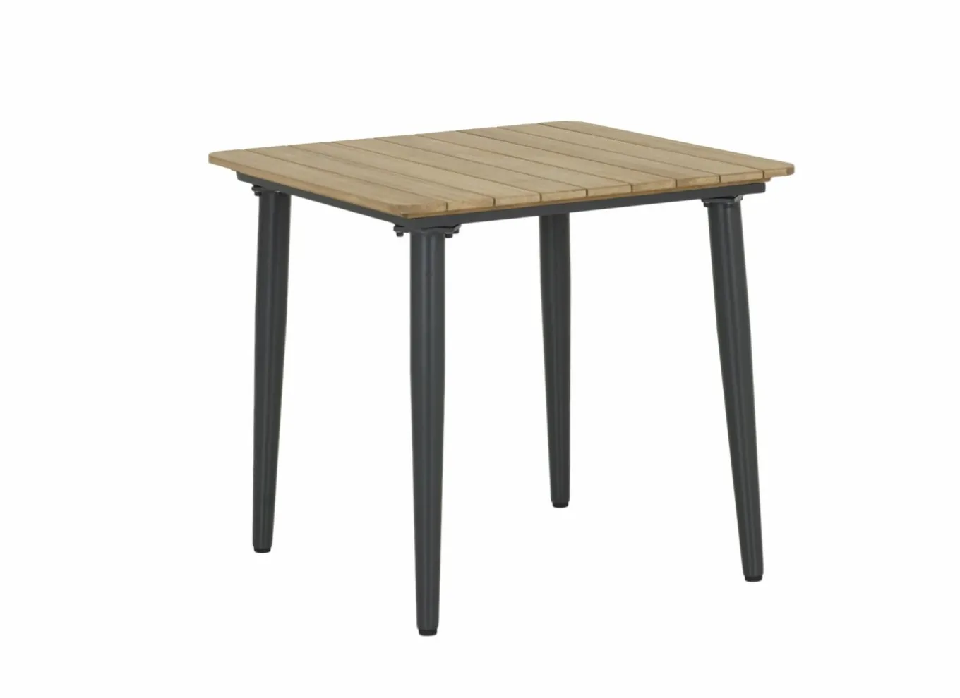 Keukentafels|Eettafels|Tafel Brisk 80x80cm - teak massief & aluminium - naturel