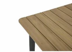 Keukentafels|Eettafels|Tafel Brisk 80x80cm - teak massief & aluminium - naturel