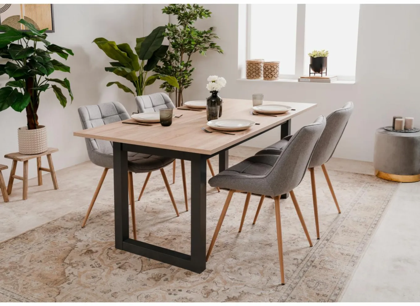 Keukentafels|Eettafels|Tafel Denver 160/200x90cm - decor - sonoma eik