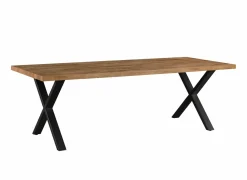 Eettafels|Tafel Estrella 220x95cm - meubelplaat - industrial oak