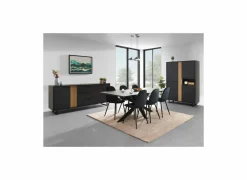 Keukentafels|Eettafels|Tafel Faro 200x95cm - melamine - structuur zwart