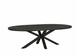 Tafel Mauri 250x128cm - eik massief - zwart- Keukentafels|Eettafels