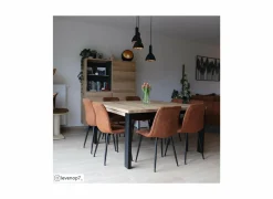 Eettafels|Tafel Palacio 140x140cm - eik massief - naturel