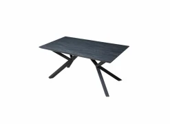 Tafel Rhine 160/220x90cm - melamine - zwart- Eettafels